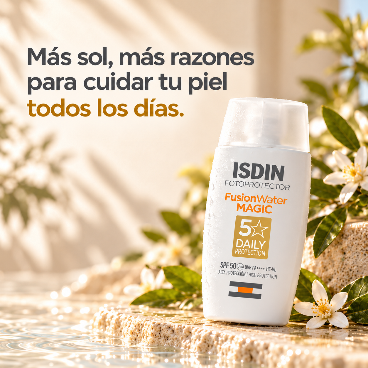Más sol, más razones para cuidar tu piel todos los días: ISDIN FusionWater Magic
